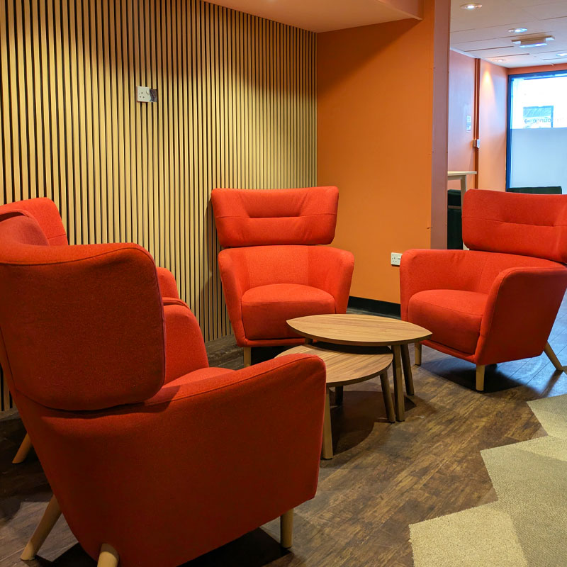 Seating area in The Lounge